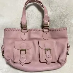 希少カラー Mulberry マルベリー レザー ハンドバッグ ピンク - メルカリ