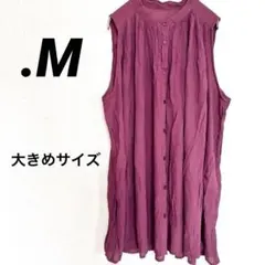 2354M△.M ノースリーブカットソー　チュニック　トップス　羽織　XL LL
