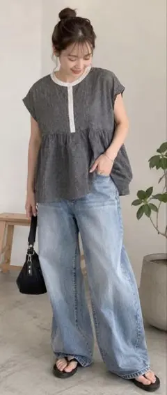 ITEMS URBAN RESEARCHギンガムチェックブラウスFree