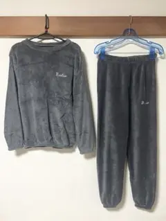 部屋着 パジャマ ルームウェア 上下セット セットアップ グレー レディース