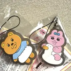 【人気】おぱんちゅうさぎ　ラバーストラップ　2個セット