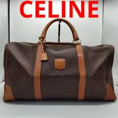 JP20 セリーヌ 極美品 マカダム ボストンバッグ トリオンフ ゴールド金具