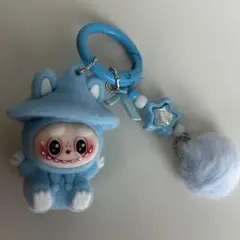 la bu b u水色のぬいぐるみ風キーホルダー