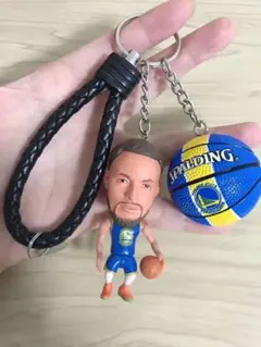 訳あり品！NBA 　ウォリアーズ　カリー  3D立体ボール　キーホルダー
