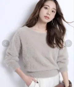 新品タグ付 ジャスグリッティー ビジュードットフラッフィーニット セーター