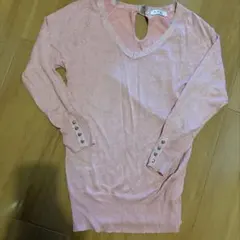 SPB ピンクラメ　長袖セーター　薄手のサムネイル