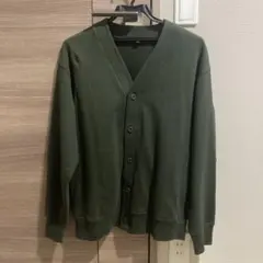 ユニクロ スウェット カーディガン ダークグリーン 緑 M