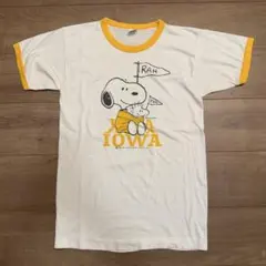Champion チャンピオン スヌーピー リンガーTシャツ M
