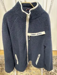 新品TOMMY JEANS ネイビー BINDING SHERPA JACKET