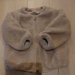 ベージュ ジップアップジャケット　プチマイン　90cm