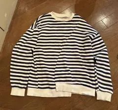 ZARA ザラアシンメトリーボーダースウェット