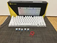 箱付き E元素メカニカルキーボード ホワイト 青軸