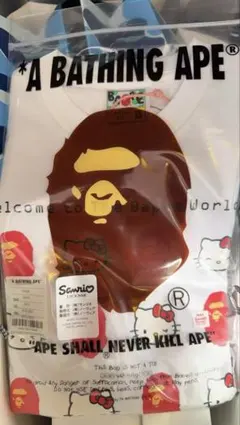 BAPE X HELLO KITTY COLLEGE MINI TEE XS