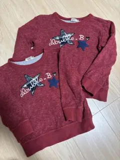 DOUBLE.B トレーナー 100cm 120cm 赤