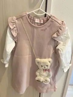mezzo piano クマ付きワンピース　90cm