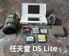 ジャンク品　任天堂 DS Lite 本体とソフト　ポケモン他4点とポケモンケース
