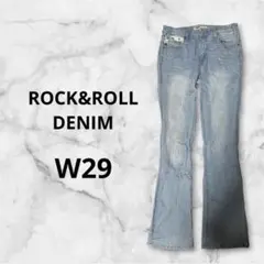 ROCK&ROLLxHOOEYブーツカットデニム W29 L34 高身長