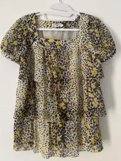 【NATURAL BEAUTY BASIC】フリル半袖トップス　Mサイズ