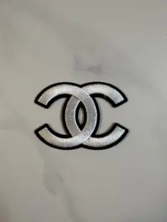 ホワイト　CCロゴ ワッペン
