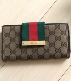 GUCCI GGキャンバス シェリーライン プリンシー Wホック 長財布 - メルカリ
