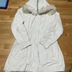 snidel ファー付きホワイトロングジャケット