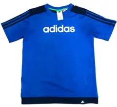 USED adidas S/S Tシャツ ブルー/J160サイズ アディダス