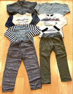 120 男の子　春　まとめ売り7点　UNIQLOアウター入り　トレーナー　パンツ