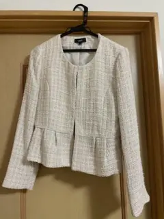 ツイード ペプラムジャケット Sサイズ