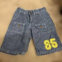 デニムハーフパンツヒステリックミニ夏おしゃれ服刺繍ロゴ入りポケットあり