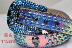 ドクロ115cmギラギラレインボー　ウエスタンベルト　LEX グランジ　アメカジ