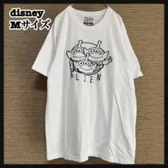 【ディズニー】半袖Tシャツ　トイストーリー　ピクサー白リトルグリーンメン80