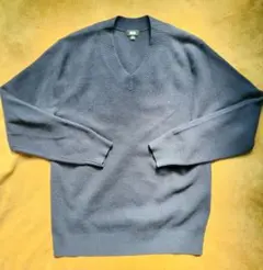 UNIQLO　ワッフルVネックセーター ネイビー　Mサイズ