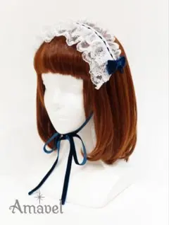 Amavel Secret rose garden ヘッドドレス ブルーグリーン