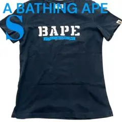 エイプA BATHING APE BAPE ロゴ Tシャツ レディース S 黒のサムネイル