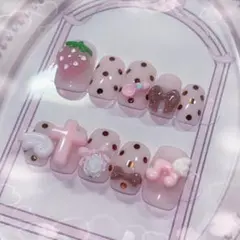 ネイルチップ 現品ネイル 量産型ネイル 地雷ネイル 平成女児ネイル