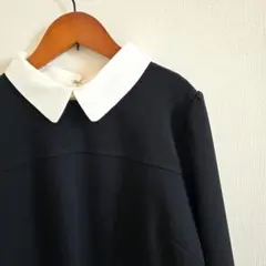 極美品 Liala×PG ワンピース 黒×白 襟付き S フォーマル 卒園 入学