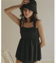 ブラック ペプラム セパレート水着のサムネイル