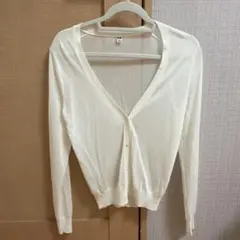UNIQLO アイボリー Vネックカーディガン S