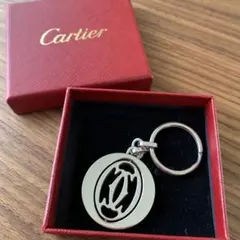 Cartier カルティエ　ボルドー　マスト　レザーオーバル型　キーホルダー Cartier カルティエ ボルドー マスト レザーオーバル型 キーホルダー