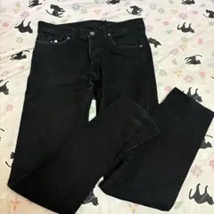 H&M ブラック スリムデニムパンツ 32/12