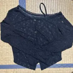 SHEIN ブラック 黒 レース 長袖 トップス