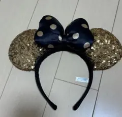 ミニーマウス風カチューシャ ゴールド