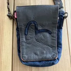 EVISU エヴィス デニム レザー ショルダーバッグのサムネイル