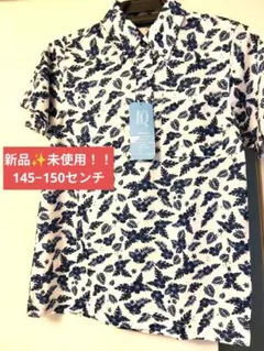 新品　COOL COMFORT 半袖　ポロシャツ ボタニカル柄　140-150