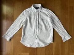 POLO ラルフローレン リネンシャツ 長袖 白 120 130