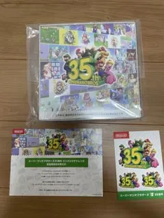 【新品、未使用】スーパーマリオブラザーズ　35周年　記念シール 任天堂 - 非売品 スーパーマリオブラザーズ 35周年 ステッカー＋