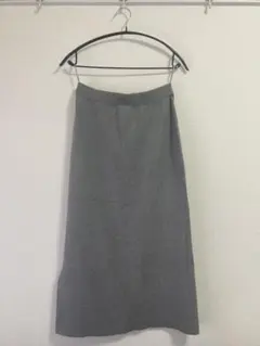 UNIQLO ユニクロ グレースカート M サイドスリット 綿混 シンプル