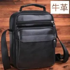 ショルダーバッグ 本革 2wayバッグ 斜め掛けバッグ ハンドバック 新品 黒色