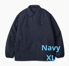 ENNOY PADDED NYLON COACH JACKET (NAVY)XL