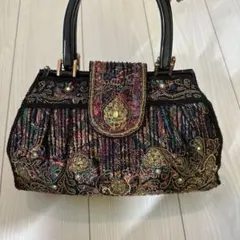 エルガ ビーズ刺繍バッグ ELGA 冠婚葬祭 パーティー 着物 ビジュー　美品